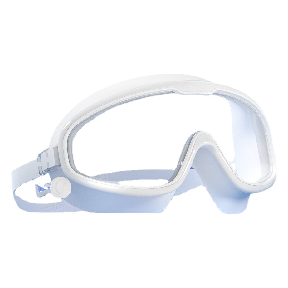 Source manufacturer Ruishier swimming goggles men's and women's large frame myopia swimming goggles waterproof anti-fog HD transparent conjoined earplugs