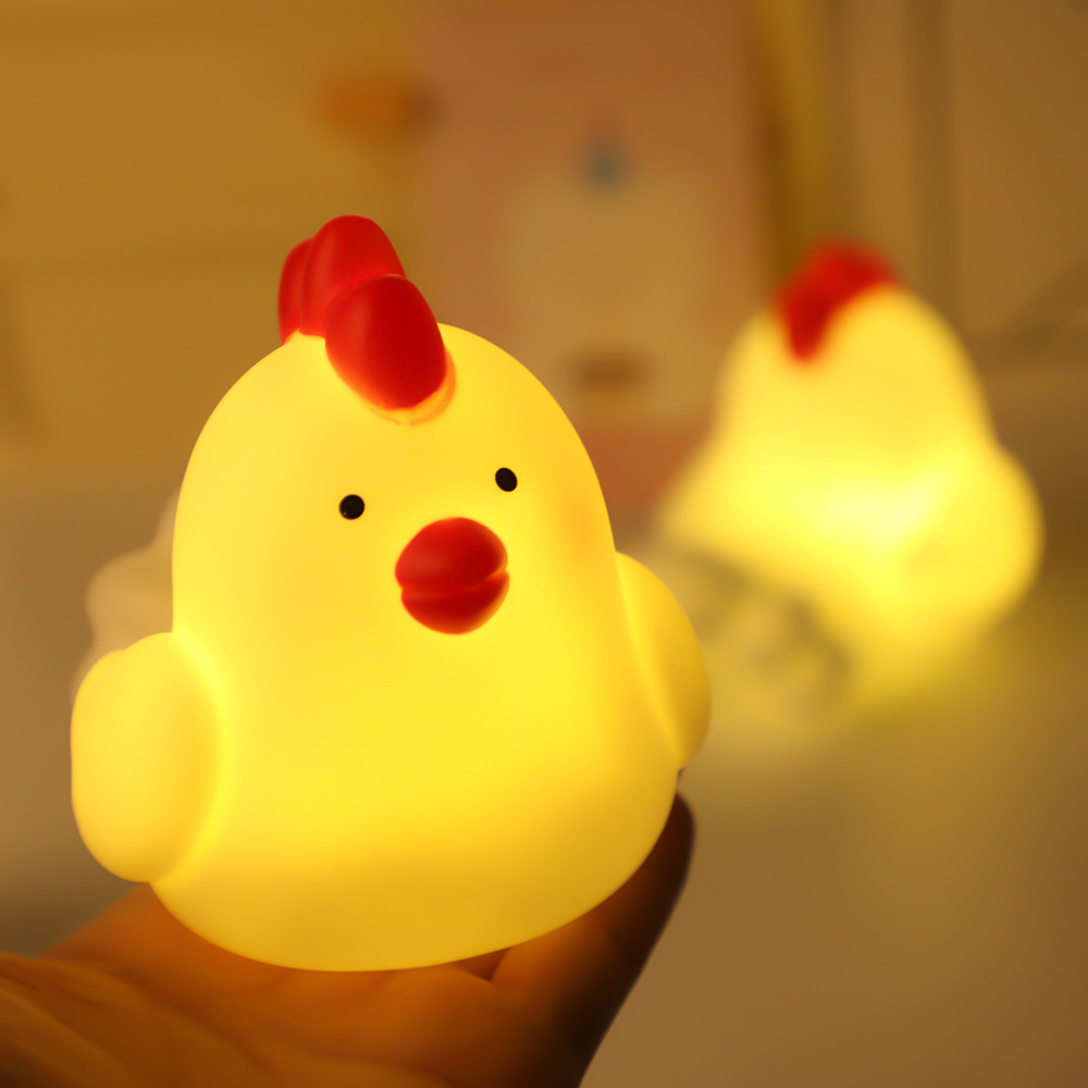 Picture of Creative Cartoon Chick Night Light Home Bedroom Bedside Sleep Night Light Dormitory Atmosphere Light Children's Luminous Toys