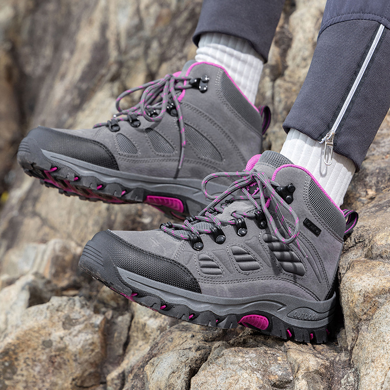 2025 New High-Top Outdoor Hiking Shoes, Four-Season Casual Hiking Shoes, Cross-Border Couple Sports Shoes, Climbing Shoes