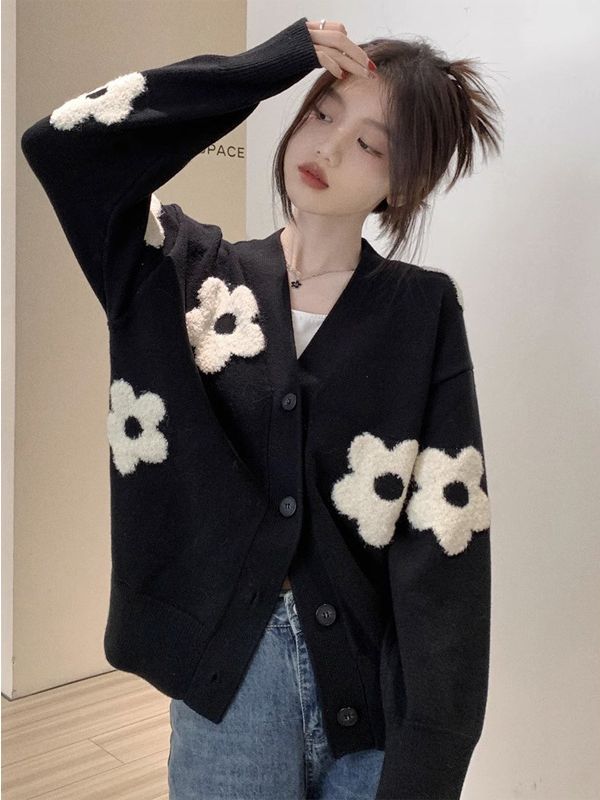 Picture of Spring and Autumn 2024 New European women's clothing loose outer wear knitted cardigan European Station coat women's sweater