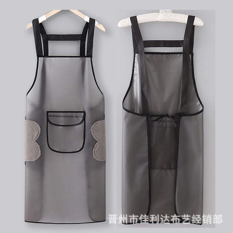 Picture of Long waterproof oil apron adult household kitchen cooking large men's and women's aquatic dishwashing restaurant work clothes wholesale