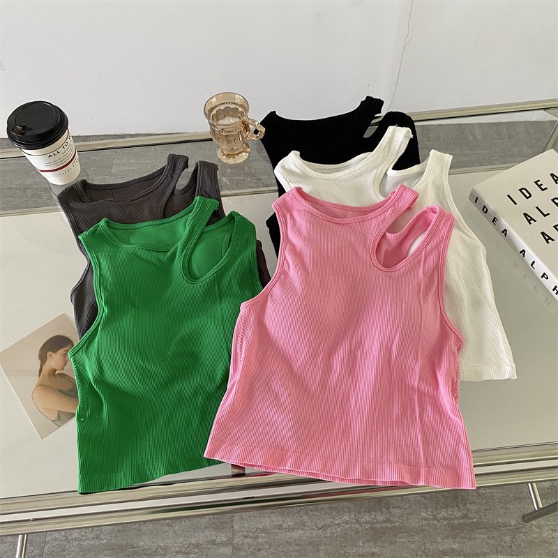 Inclined Shoulder Top Women's Design Sense Girl's Summer New Elegant Slim-fit Camisole Fashionable Inner Wear Outer Wear