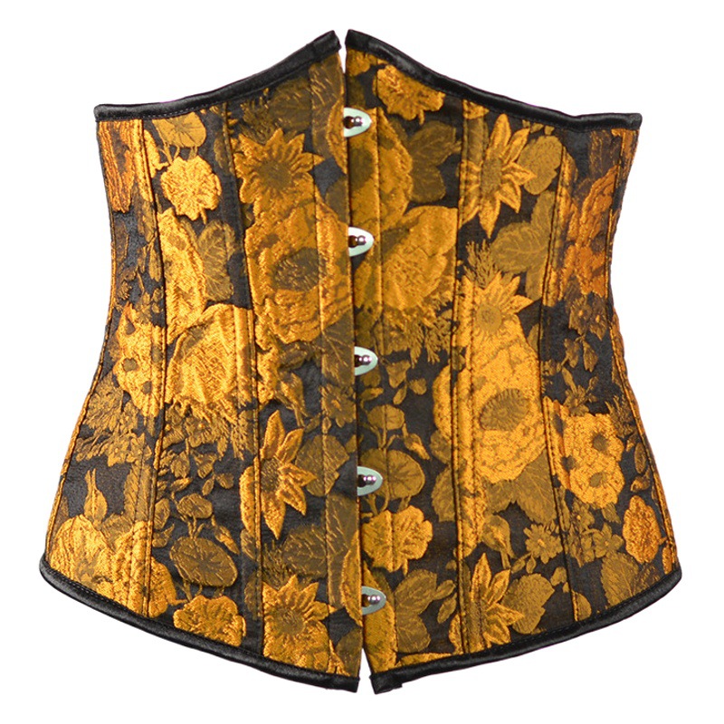 2133 Oil Painting Embossed Sunflower Court Girdle Waist Seal Jacquard Waist Clip Waist Protection Shaped Postpartum Belly Belt