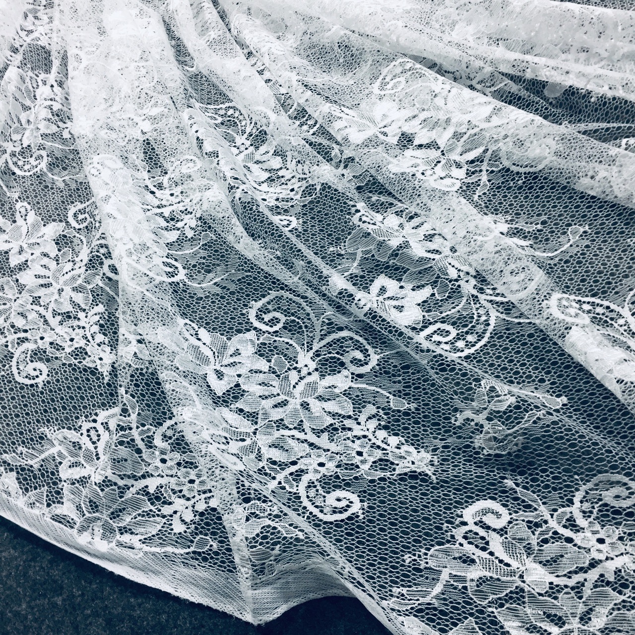 Lace fabric nylon thin mesh base underwear wedding dress clothing handmade DIY accessories lace fabric