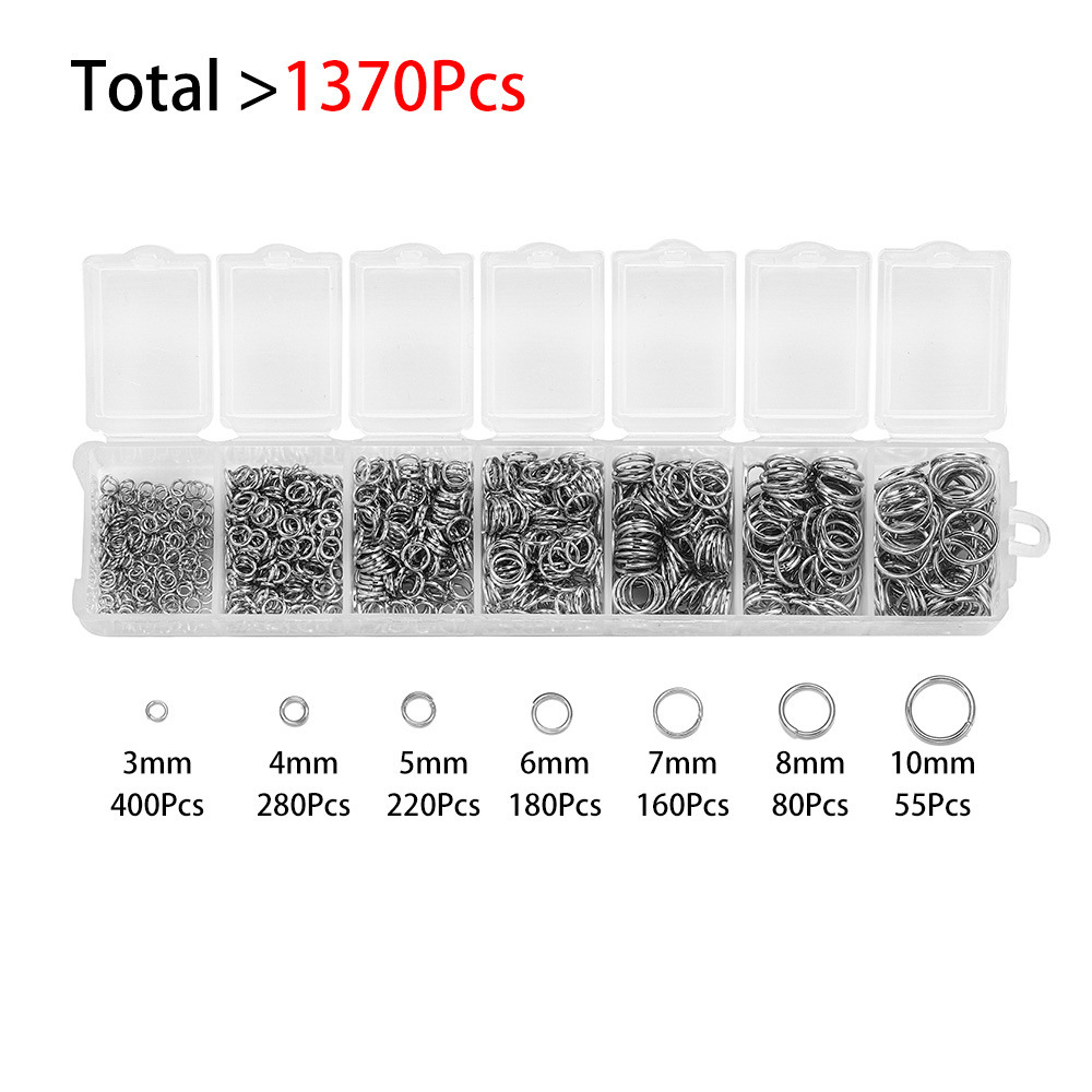 Picture of Earring material set single ring flat ring jump ring iron ring bracelet necklace buckle accessories DIY jewelry material set