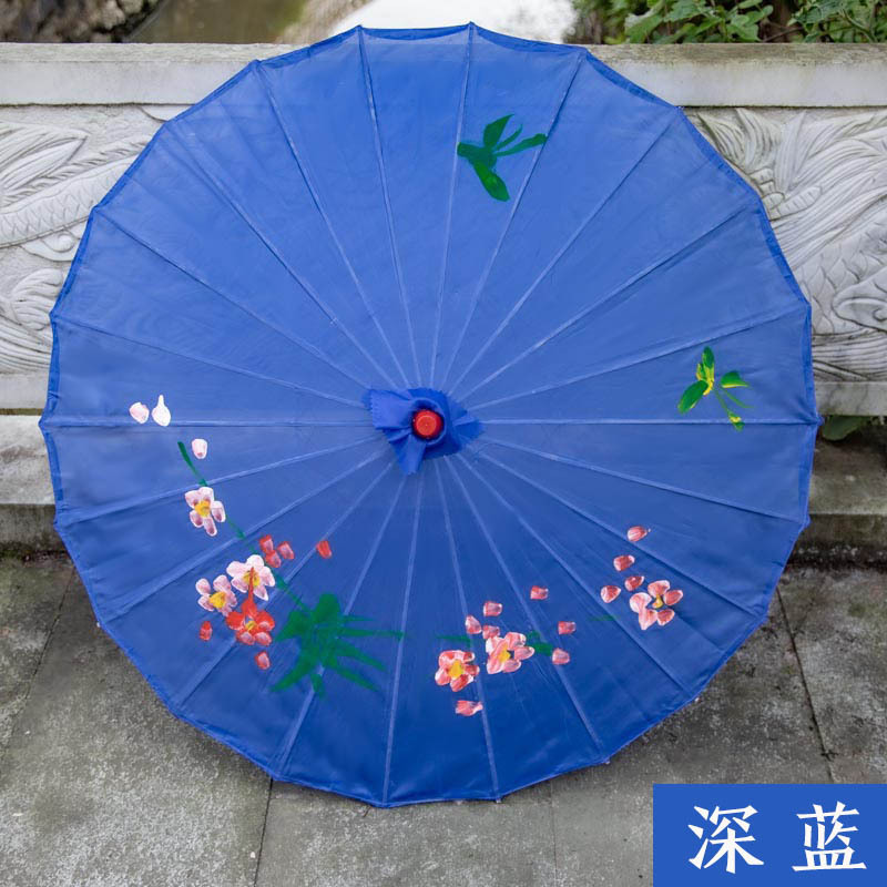 Picture of Classical Craft Umbrella Silk Cloth Outdoor Ceiling Decorative Oil Paper Umbrella Catwalk Dance Props COS Chinese Style Cheongsam Umbrella
