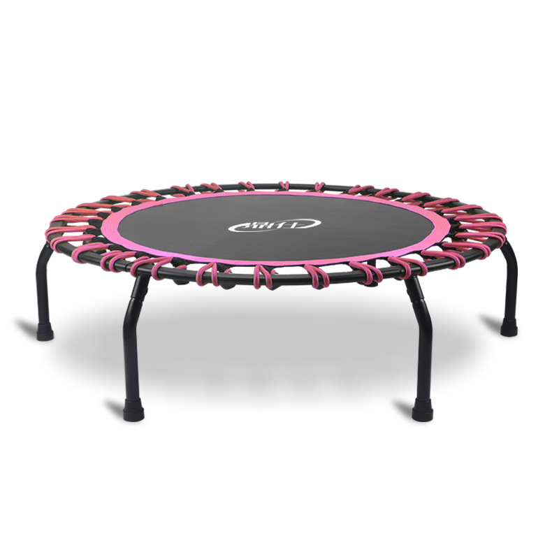 Picture of Adult Round Fitness Trampoline Outdoor Children Indoor Outdoor Fitness Equipment Jumping Bed with Armrest