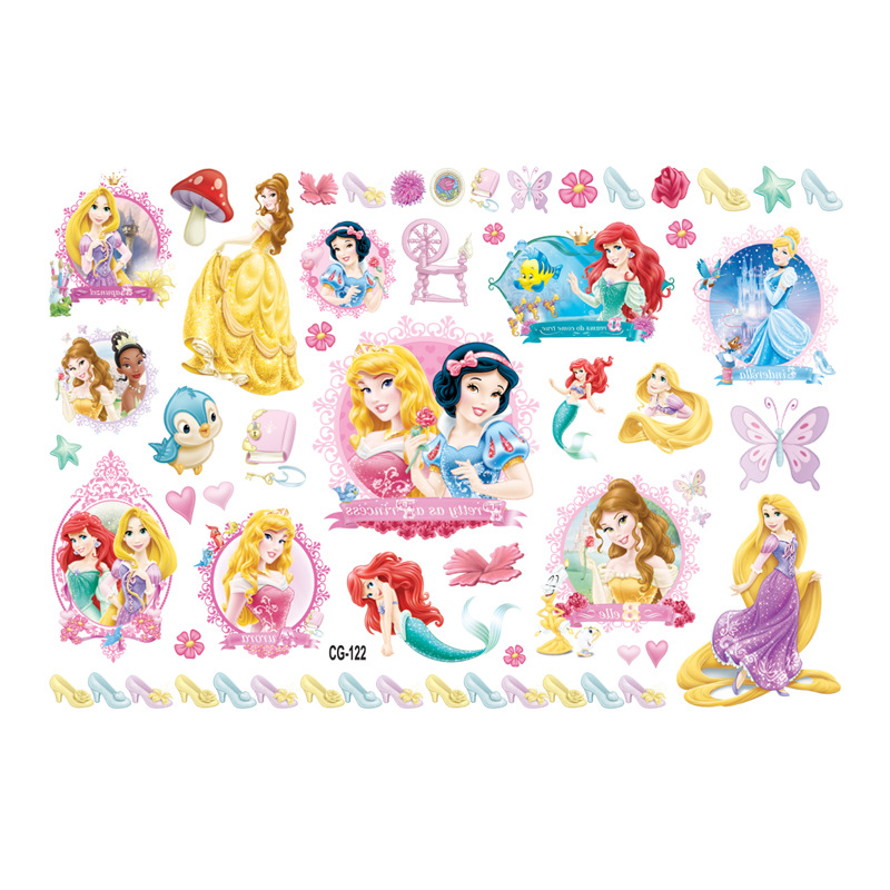 Picture of Children's Tattoo Stickers Birthday Party Tattoo Stickers Transfer Stickers Foreign Trade Snow White Sleeping Beauty Mermaid