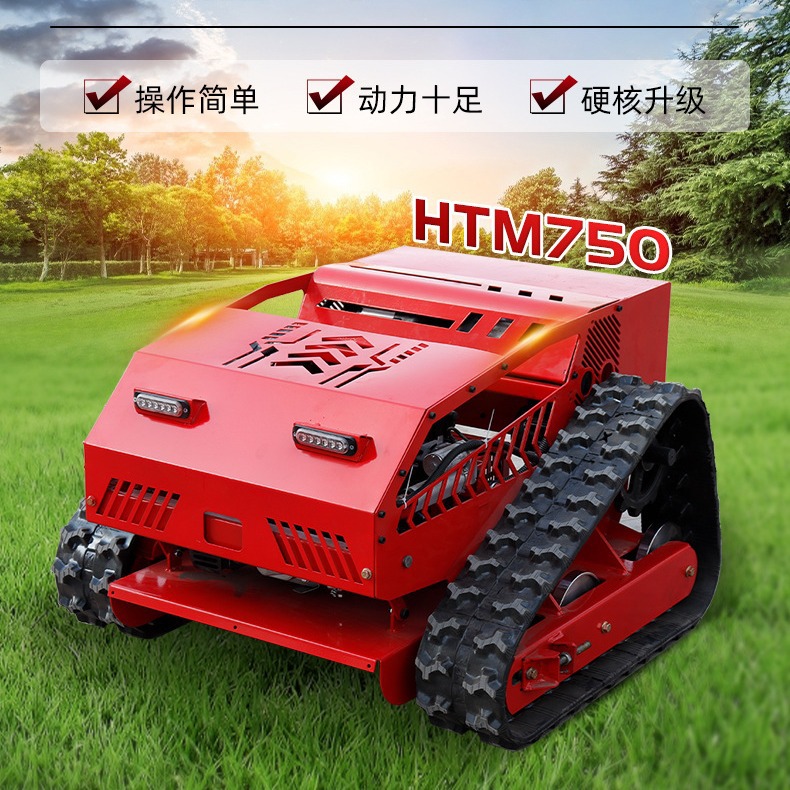 Source Factory Wholesale and Retail Remote Control Lawn Mower Golf Court Garden Multi-Functional Crawler Lawn Mower