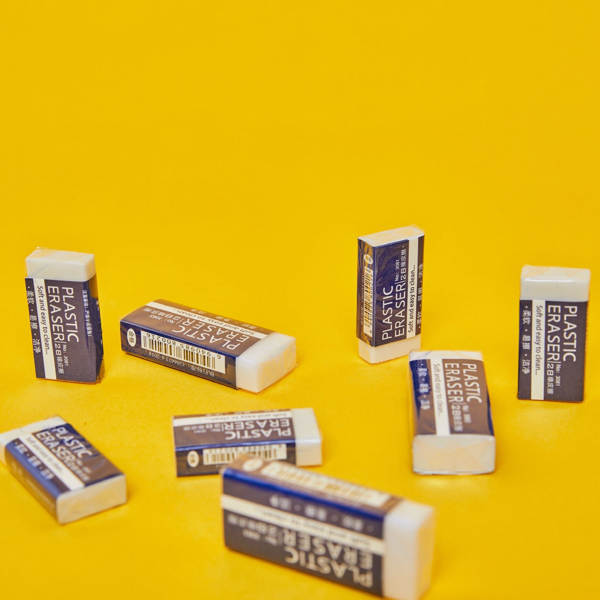 Picture of 2B white soft rubber student exam sketch special pvc eraser easy to erase less crumbs stationery set customization