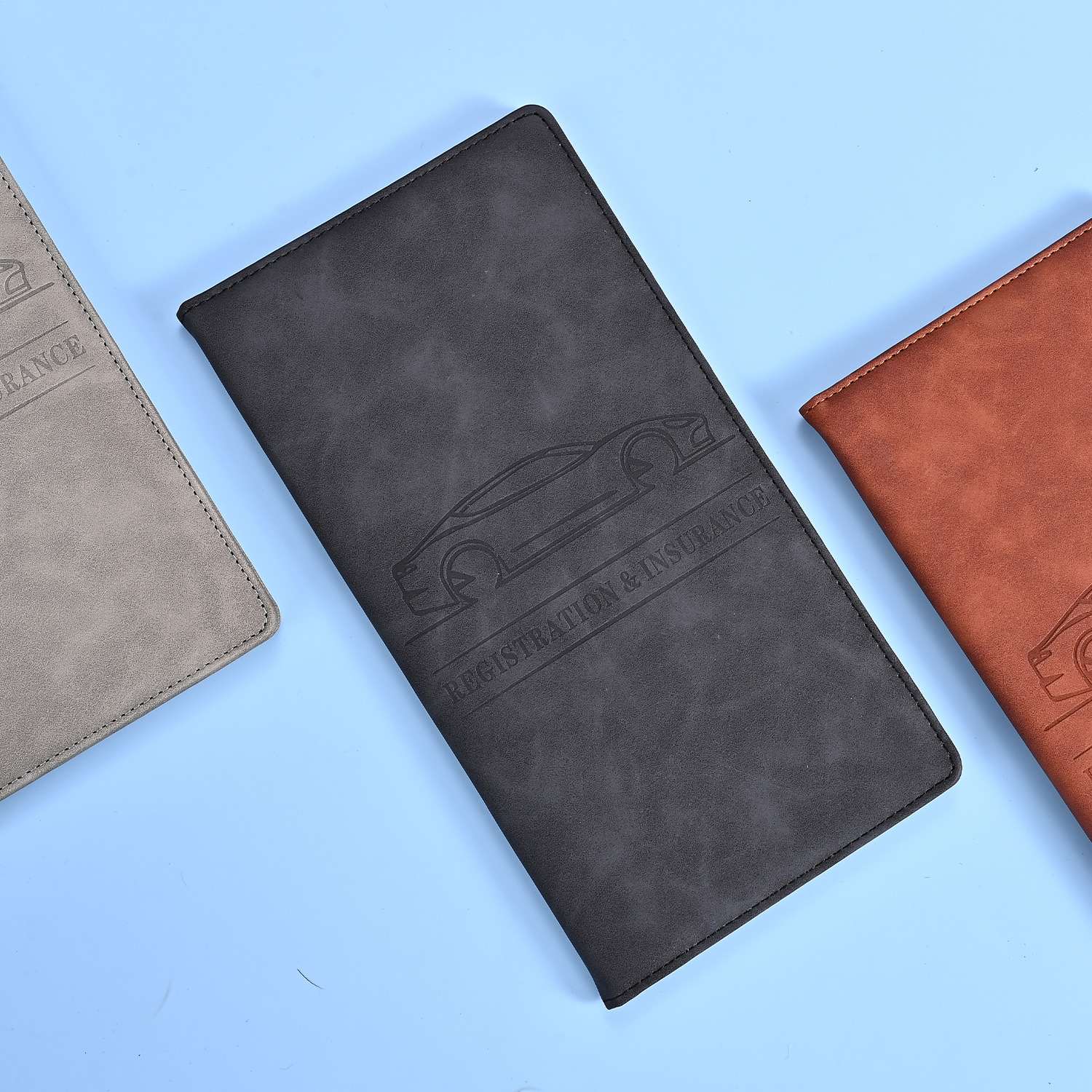 Picture of Cross-Border American Driver's License Leather Case Car Information Document Holder Amazon Best-Selling Passport Bag Custom Coin Card Holder