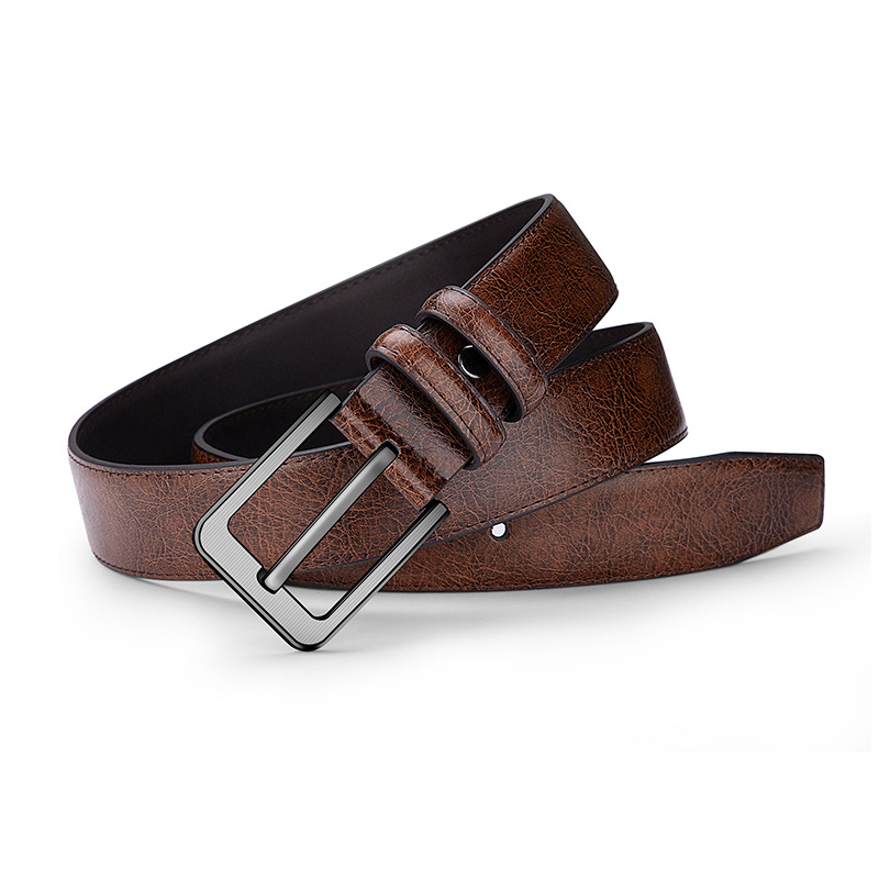 Picture of Paul Genuine Leather Cowhide Retro Belt Two-Color Small Pin Buckle Business Belt Casual Men's Trendyy Versatile Trouser Belt