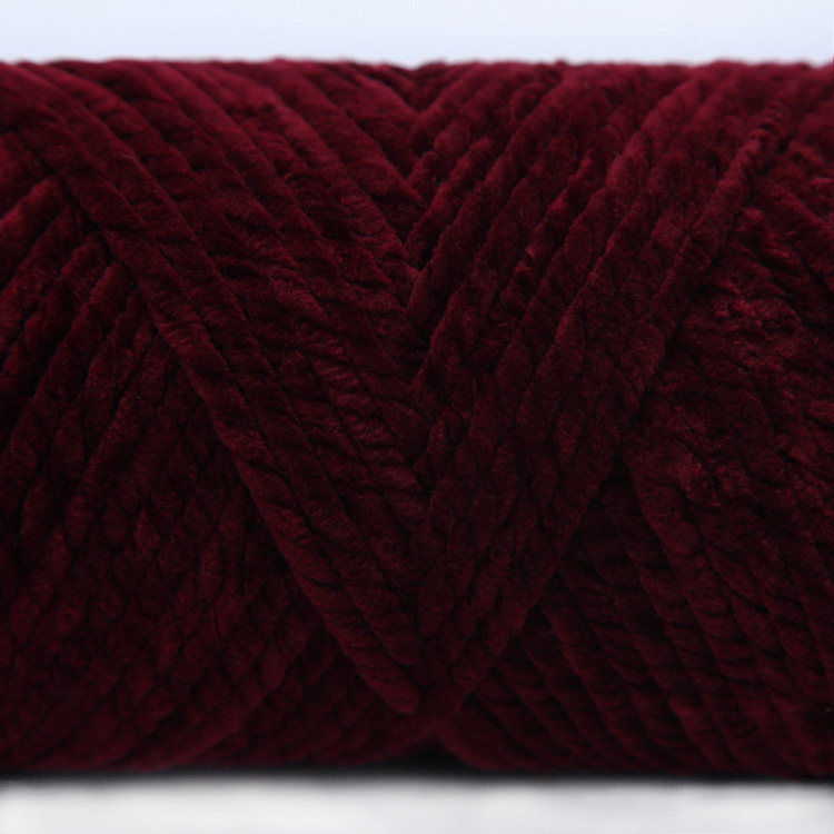 Picture of 3 Strands of Chenille Velvet Yarn for Crocheting Shoes, Thick Yarn for Autumn and Winter DIY Handmade Knitting, Scarf Yarn, Pure Handmade Knitting