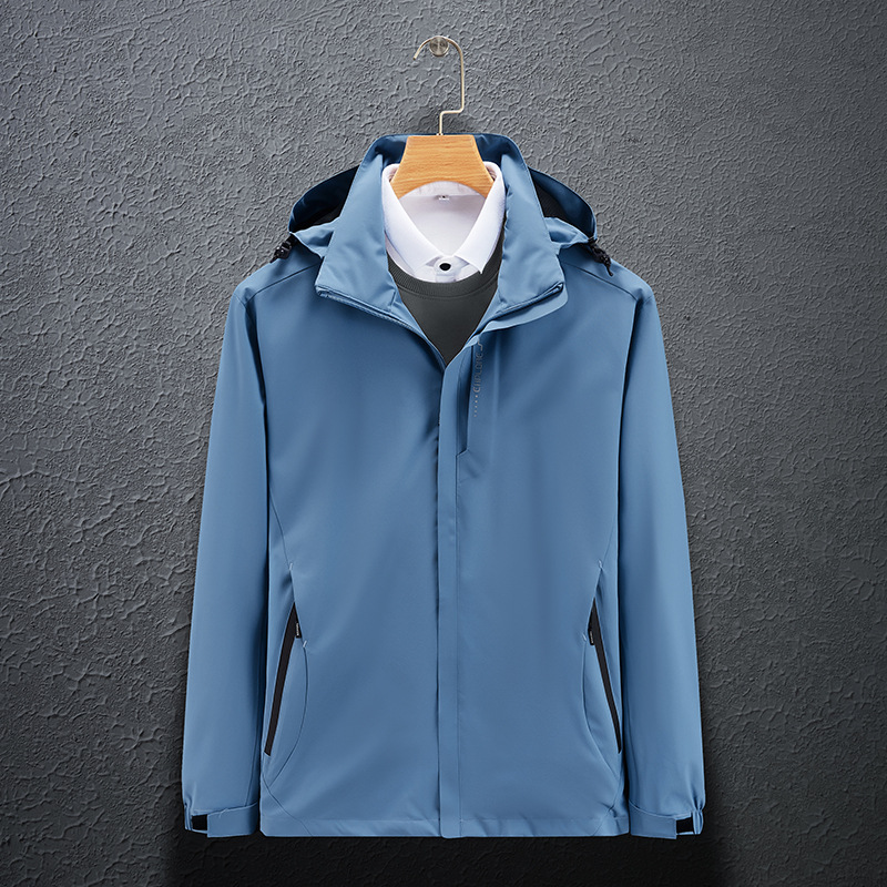 Picture of 6266 Outdoor Jacket Men's Thin Jacket Women's Jacket Single Layer Hooded Three-proof Mountaineering Suit Printable Logo