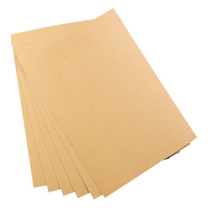 A4 Kraft Printing Paper Thickened 8K Wood Pulp Painting Handmade Hard Cardboard Full Open Large Size Cover Wrapping Paper