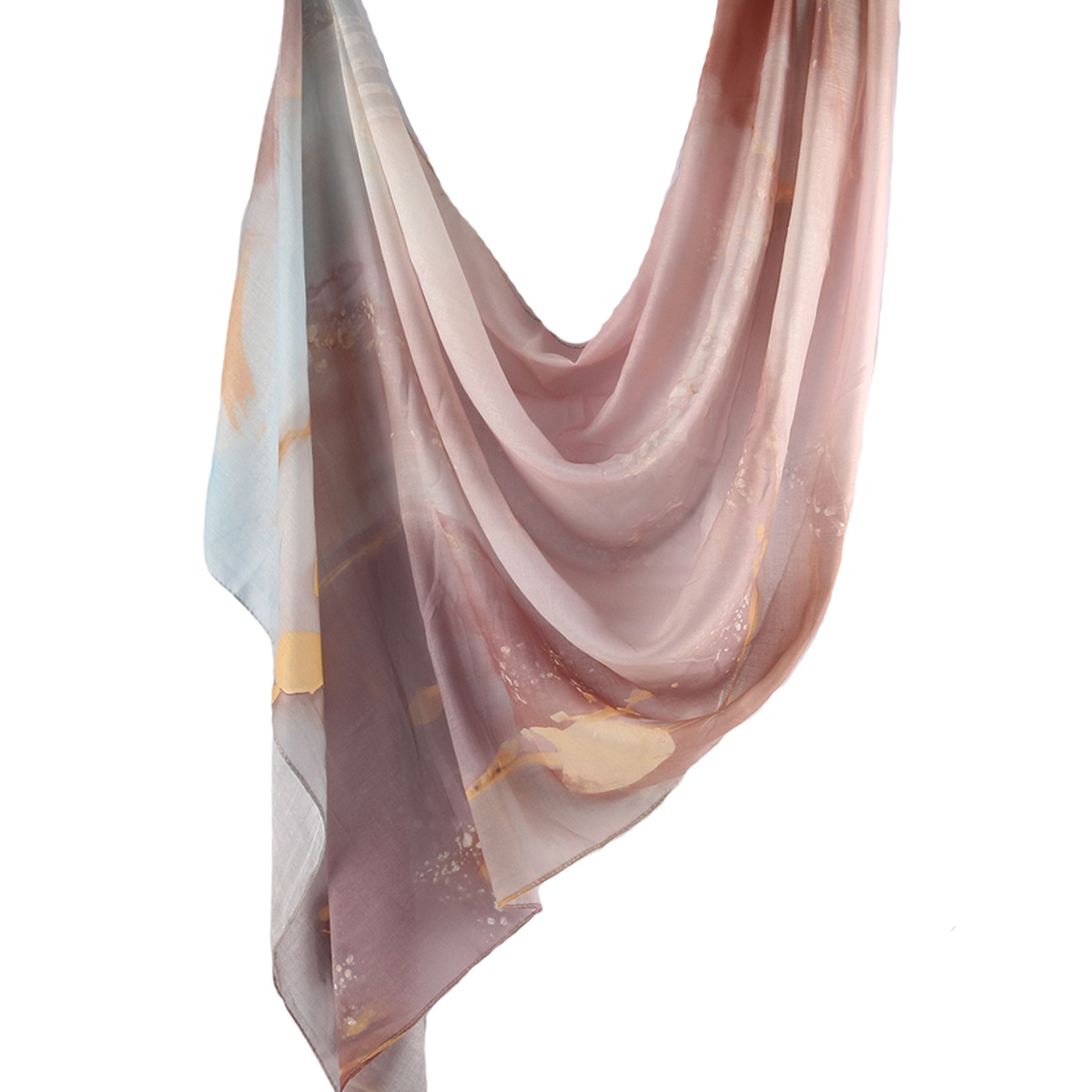 Picture of Best-Selling Watercolor Tie-Dye Cotton Scarf Arabian Satin Polyester Long Scarf Turkish Middle Eastern Scarf