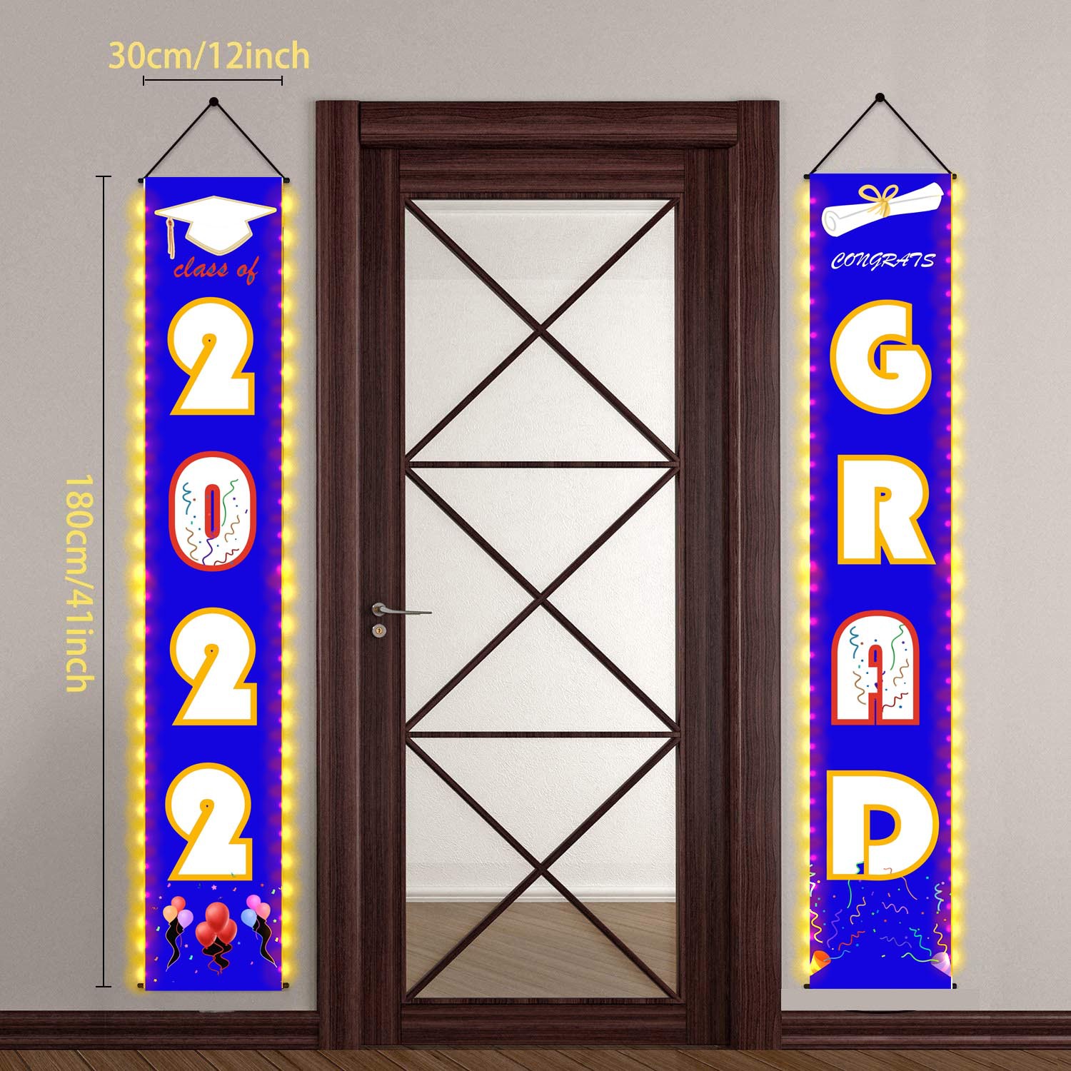 Picture of Cross-border LED light luminous graduation porch sign string light flash door couplet graduation season couplet door ornaments in stock