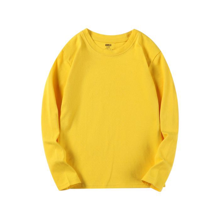 Picture of Children's Light Plate Long Sleeve 100 Cotton 200g Solid Color Children's Wear Base Shirt Blank Top T-Shirt