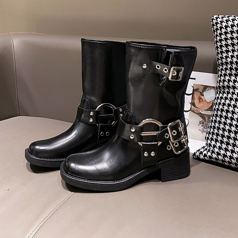 Picture of Travel Must Wear Boots Children American Style Vintage Martin Boots Brown High Boots Long Boots Western Cowboy Boots Women's Boots
