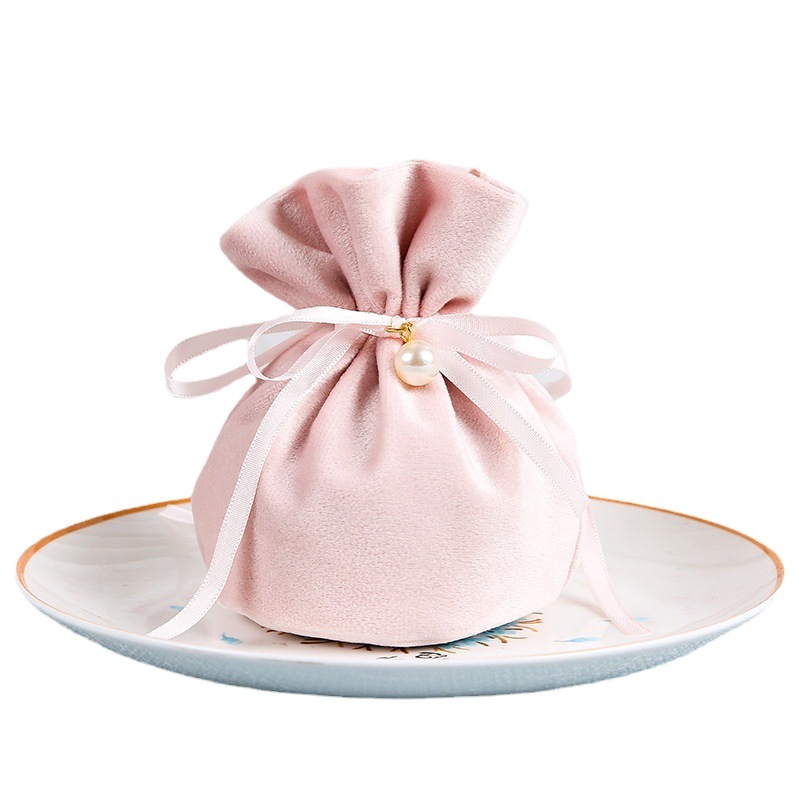 INS wind small red book recommended bunched flannel bag candy bag Fairy Bag wedding mixing gift box wedding supplies