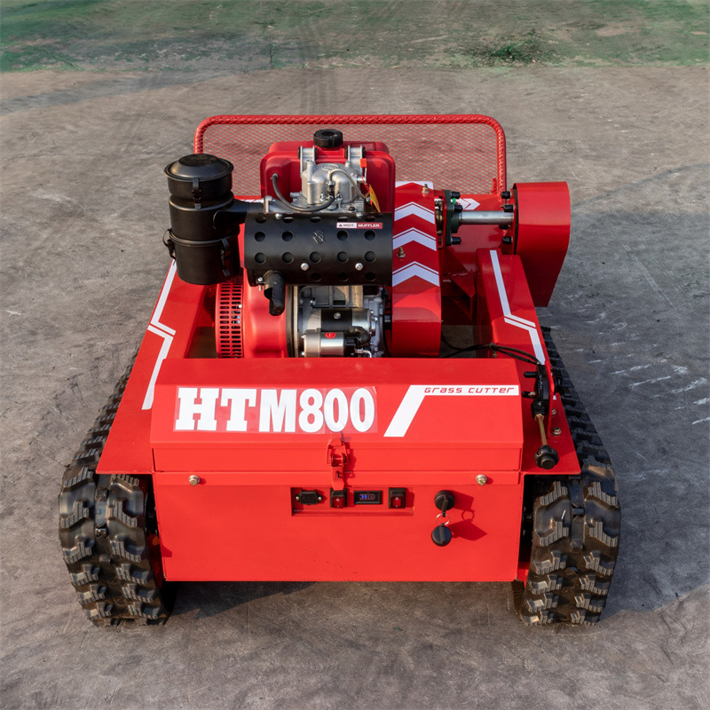 Manufacturer All-Terrain Crawler Remote Control Lawn Mower Htm800 Fully Automatic Household Agricultural Orchard Weeder