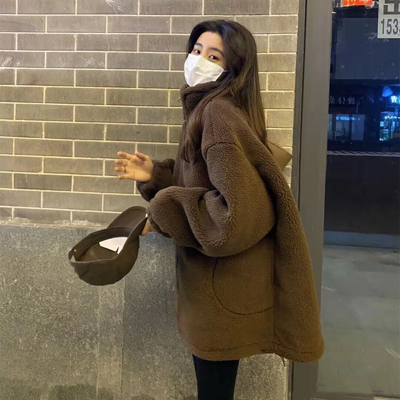 Picture of Lamb Wool Coat Women's Autumn and Winter Small High-end Thickened Top Korean Fleece 2023 New Coat