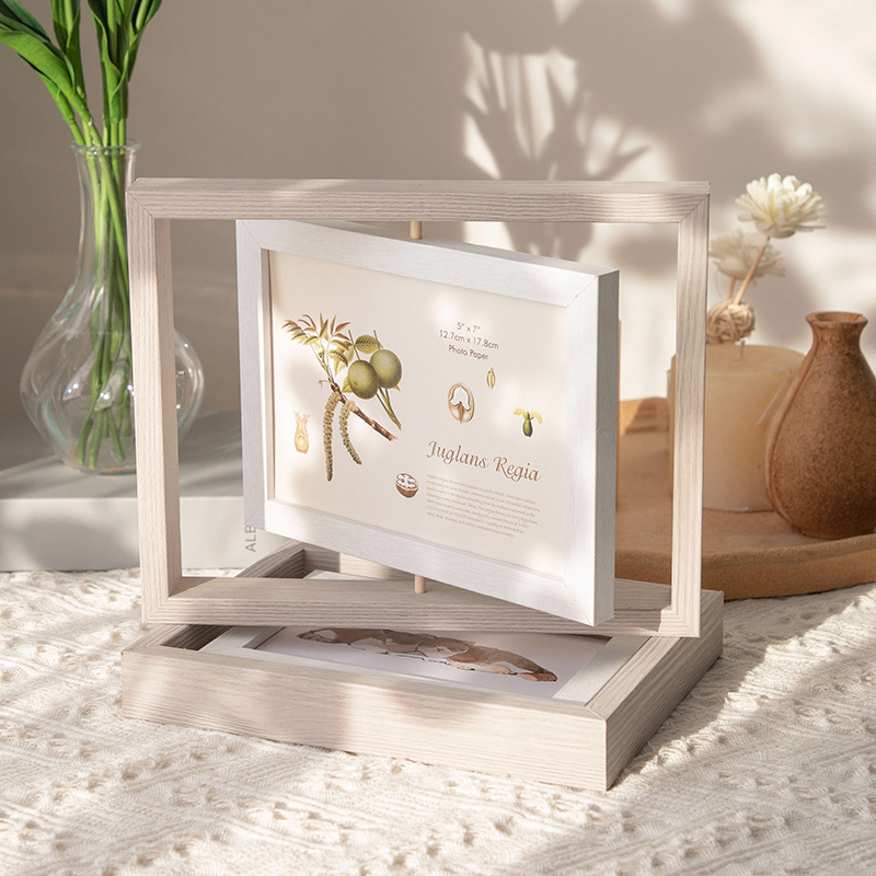 Picture of Simple 6-inch 7-inch decorative table living room bedroom album Frame photo frame photo frame carved logo bedroom