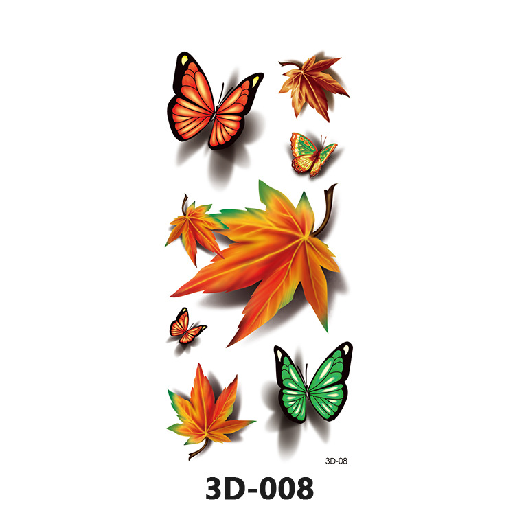 Picture of Spot Wholesale 3D Butterfly Waterproof Sweat Female Stereo Artificial Creative Temporary Stickers European and American Cross-Border Butterfly Tattoo Stickers