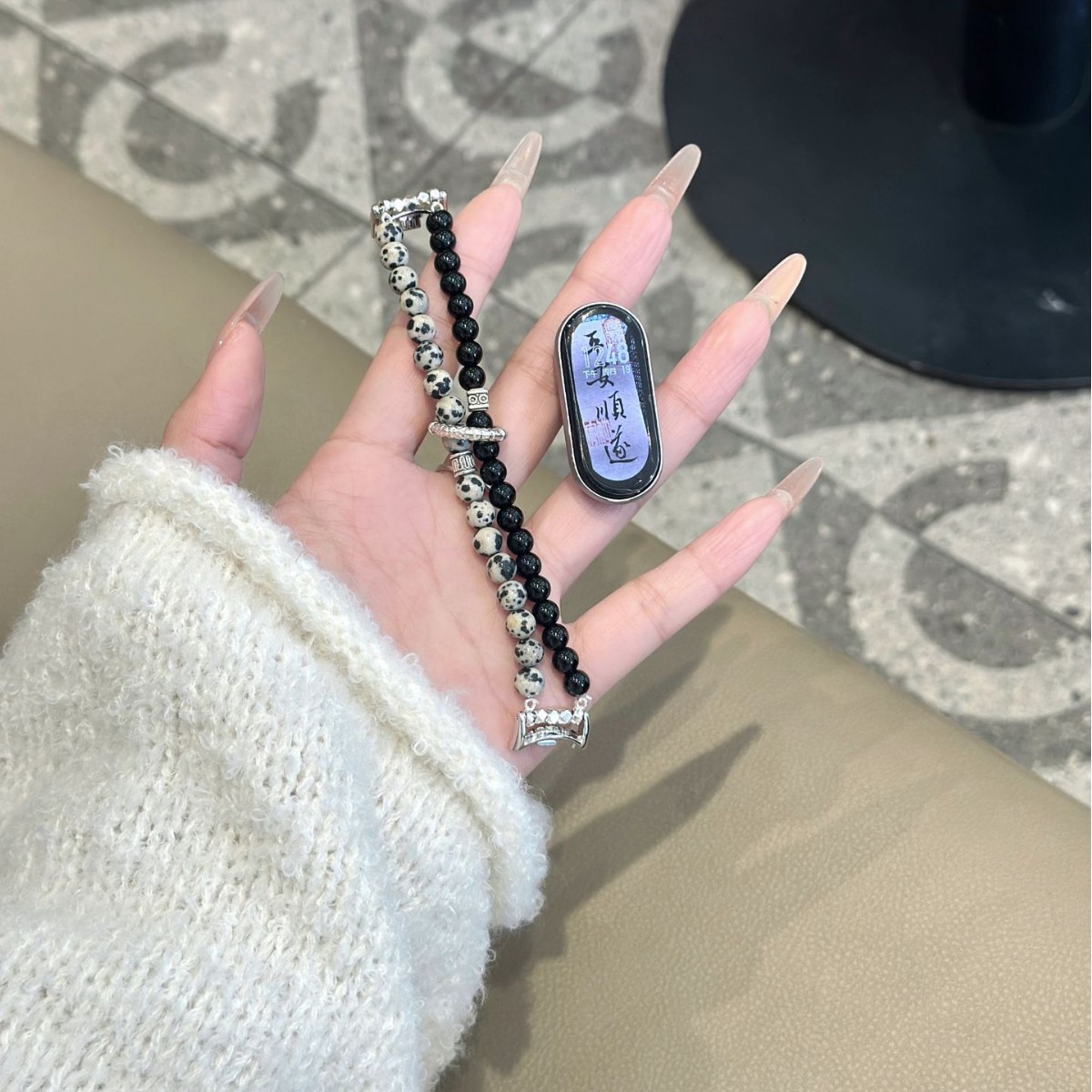 For mi band 8 strap 9 generation beaded hand rope national tide millet 7/6/5/4/3NFC national wind millet strap