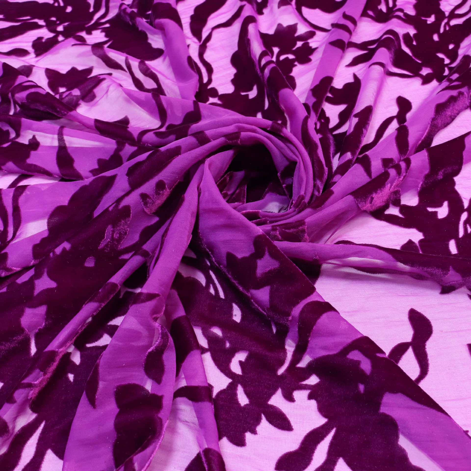 Picture of Factory Wholesale Woven Velvet Brocade Viscose Burnt Flower Velvet Fabric Nightgown Dress Cheongsam Fabric Cloth