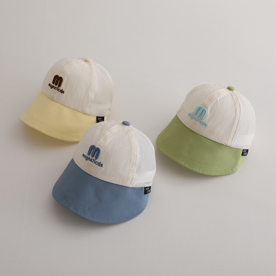 Big Eave Quick-drying Half-mesh Basin Hat Baby Hat Summer Sunscreen Mesh Cool Baby Boys and Girls Sunshade Children's Hat Trendy