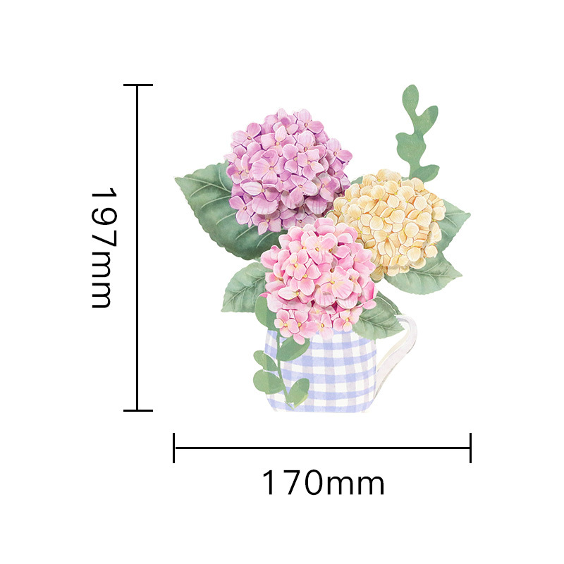 Picture of Mother's Day Three-Dimensional Greeting Card Hydrangea Flower Paper Carving Ornament Card Creative Birthday Wishes Handmade Gift Card Wholesale