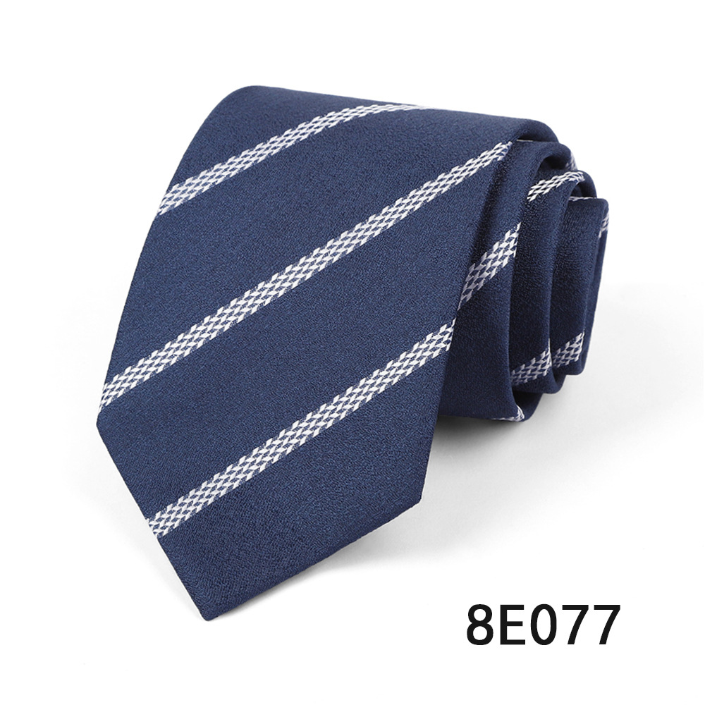 Picture of Men's Tie Business Casual Stripesd Tie 8cm Polyester Jacquard Embroider Print Tie Wholesale Formal Wear