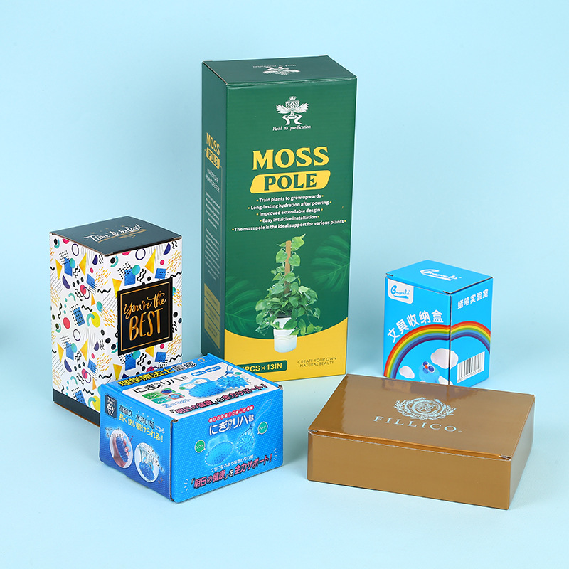 Customized White Cardboard Box Burger Foldableing Color Box Cosmetic Packaging Box Printed Kraft White Card Airplane Corrugated Box