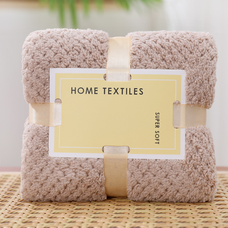 Picture of Wedding gift coral fleece absorbent towel 35*75 tie card wine red joy square towel hand gift