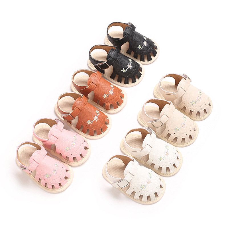 Summer 0-1 year old hollow breathable baby girl sandals