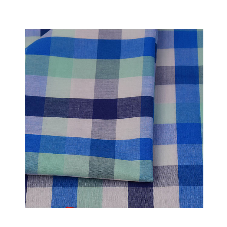 Manufacturer Wholesale Cotton Yarn-Dyed Plaid Fabric 40S Cotton Shirt Women's Skirt Home Pajamas Infant Clothing Fabric