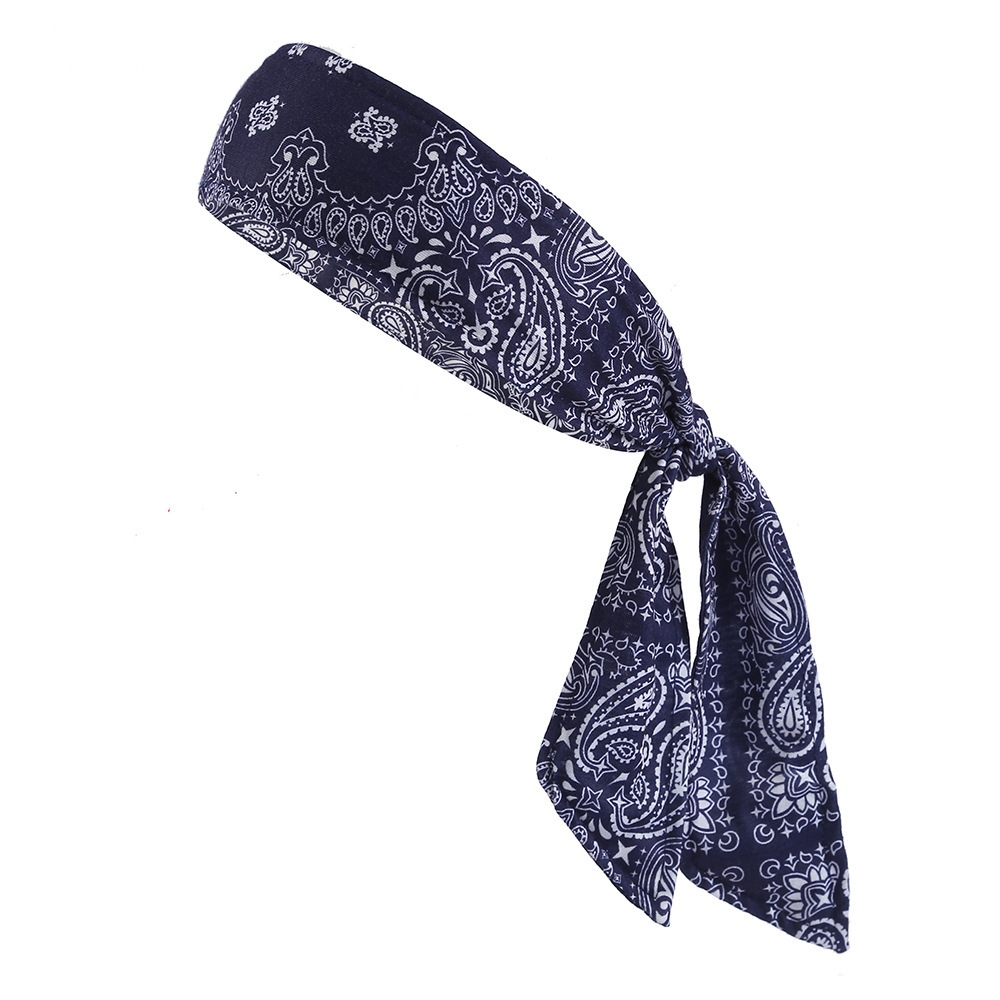 Picture of European and American Cashew Flower Street Sports Headscarf Strap Riding Running Sweat Absorbing Headband Summer Cooling Ice Silk Hair Band