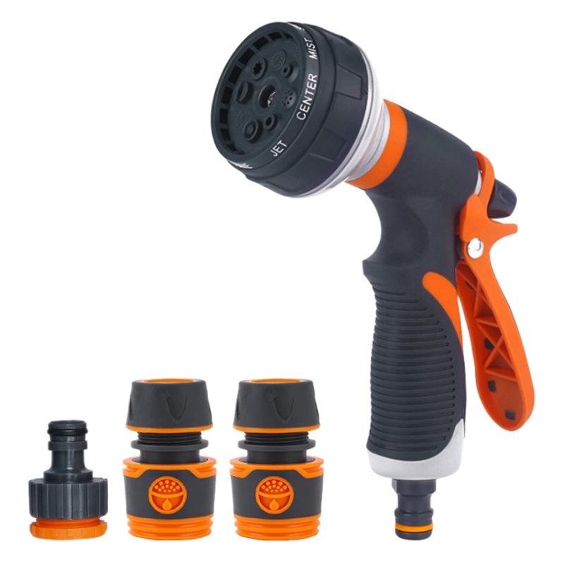 Picture of Amazon Hot Sale High Pressure Car Wash Water Gun Multi-function Adjusting Spray Gun Garden Watering ABS Glue 8 Function Water Gun