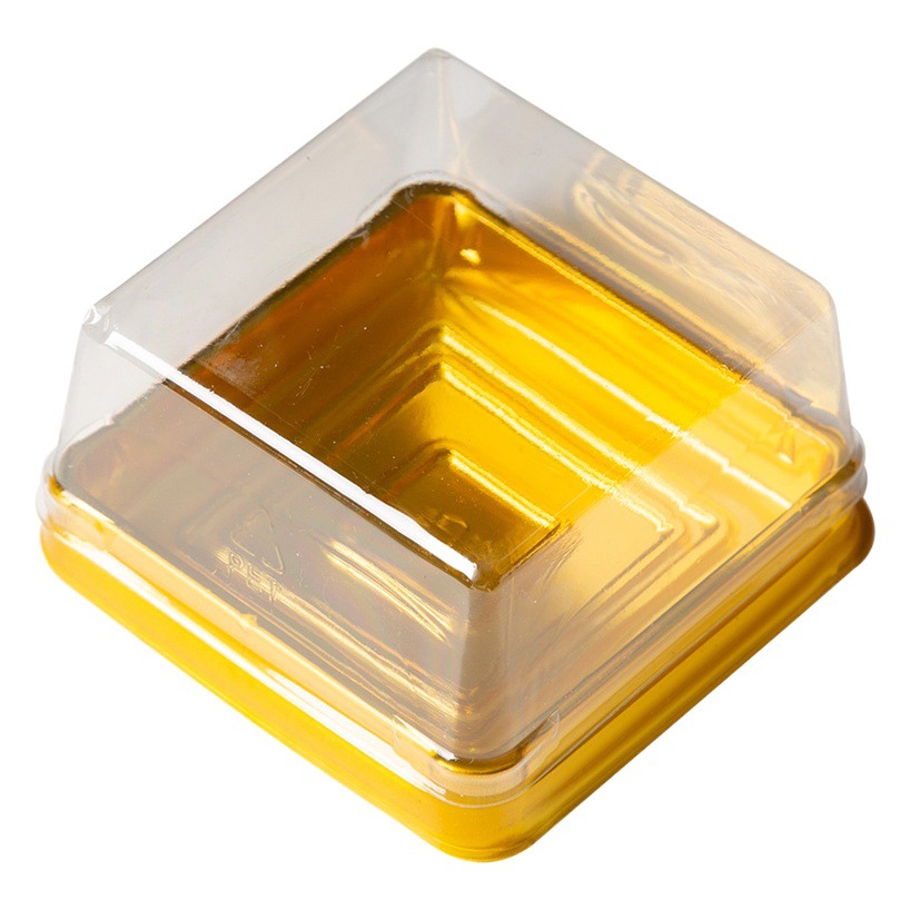 Round blister moon cake box moon cake holder egg yolk crisp plastic packing box thickened Snow Beauty Box 50 pieces