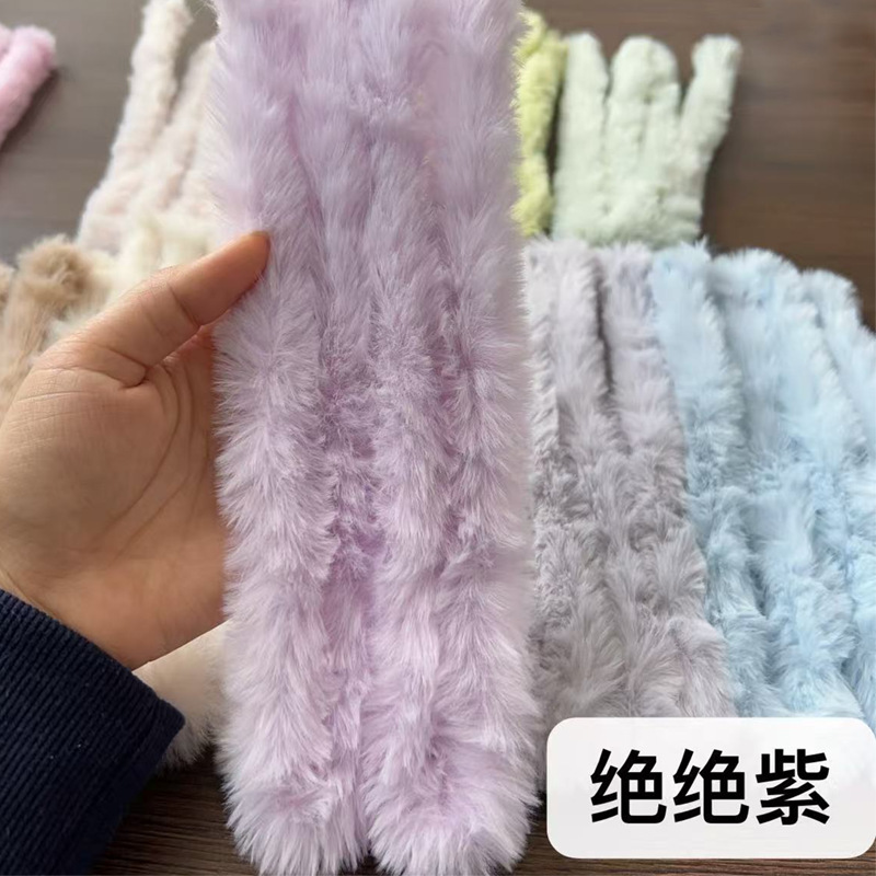 Picture of 20mm imitation rabbit hair twist stick thickened ultra-dense plush handmade DIY doll simulated puppy color wool strip raw material