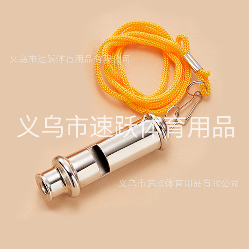 Picture of Whistle Stainless Steel Whistle Security Metal Alarm Whistle High Frequency Large Decibel Outdoor Life-saving Whistle Flute Whistle Referee
