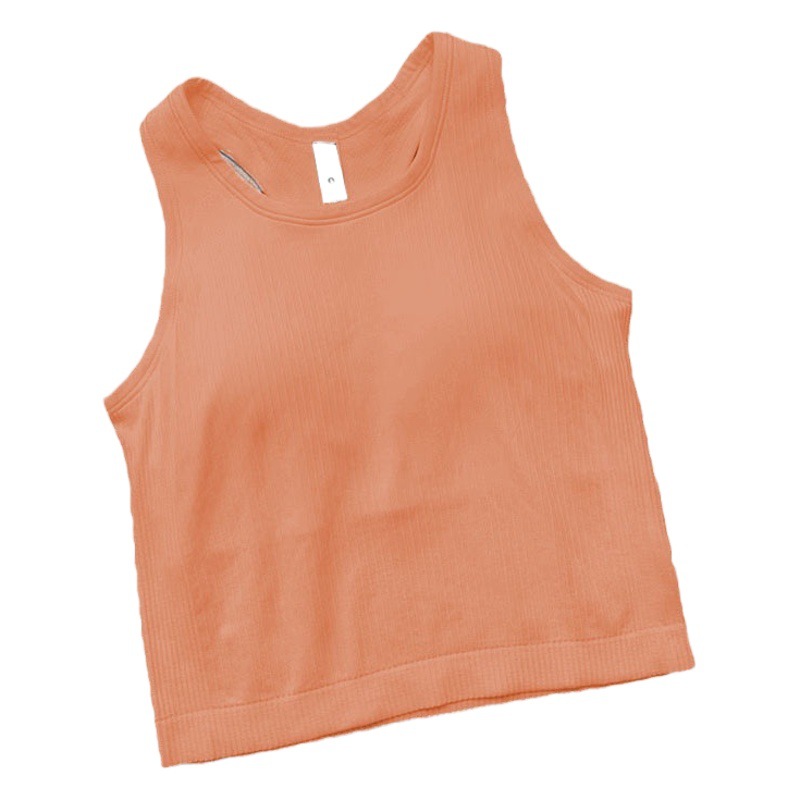 Ebbtostreet Yoga Vest Summer Sports Fitness with Chest Pads Gathered to Enhance the Beauty of the Back Women's Tight-Fitting Top with High Elasticity
