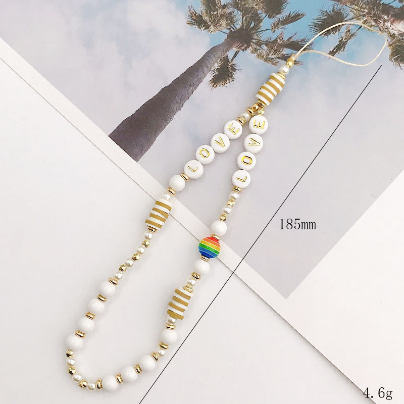 Picture of New soft pottery fruit series mobile phone chain diy mobile phone case acrylic five-pointed star mobile phone chain collection trend