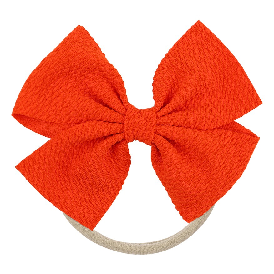 Amazon Children's Bow Hair Band Super Soft and Traceless Corn Grain Nylon Headband Girls' Party Hair Accessories 2247