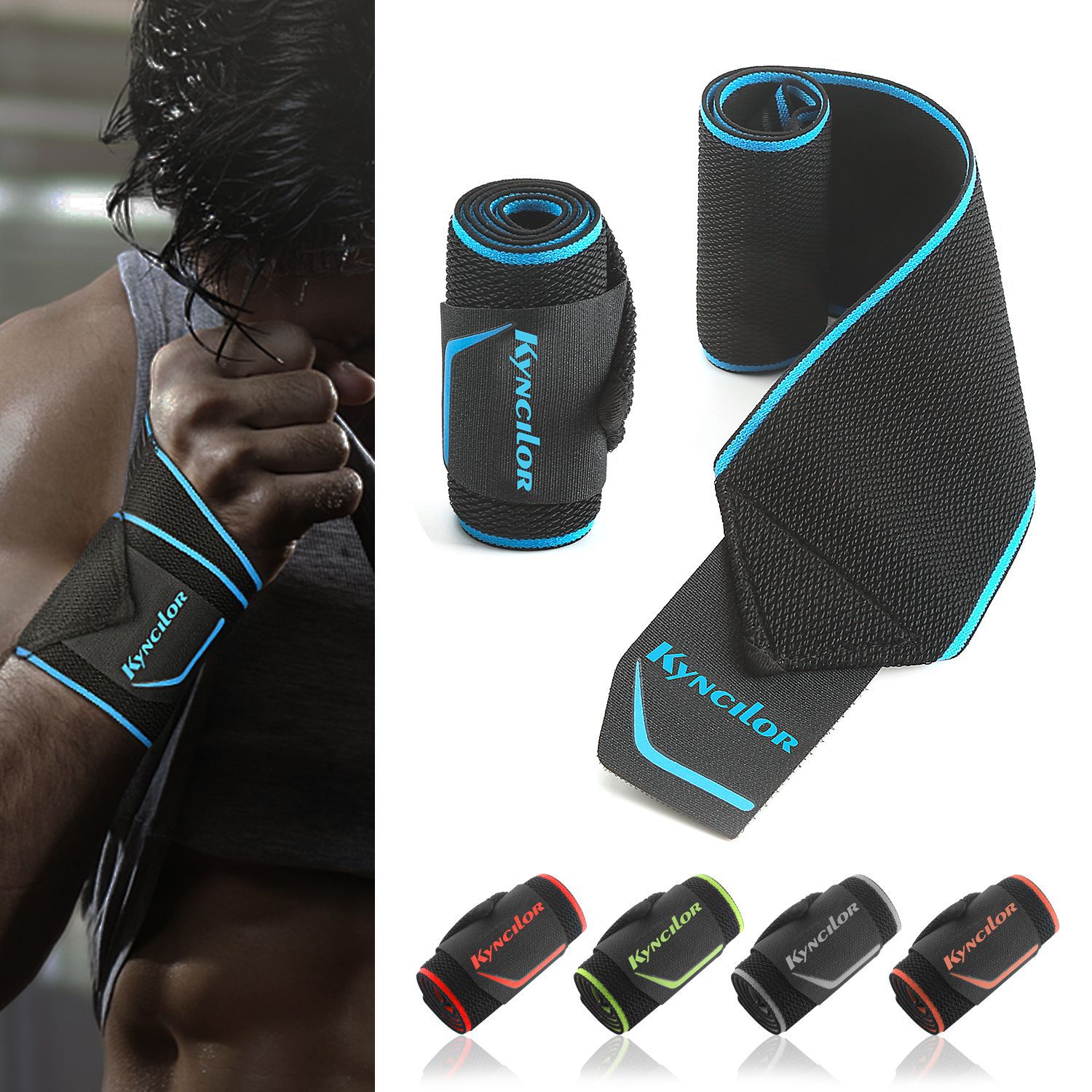 Picture of Outdoor Sports Wrapped Pressurized Wrist Tendon Sheath Strap Sheath Badminton Fitness Weightlifting Silicone Non-Slip Protective Gear