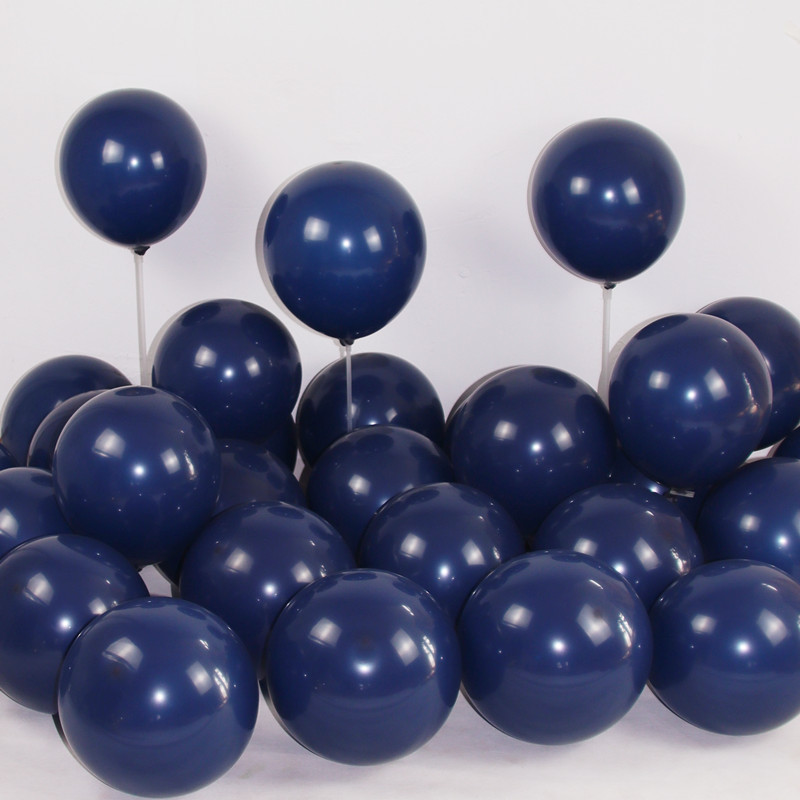 Picture of 10 Inch Thickened Sub Light Blue Ink Blue Haze Night Blue Round Balloon Birthday Bar Decoration