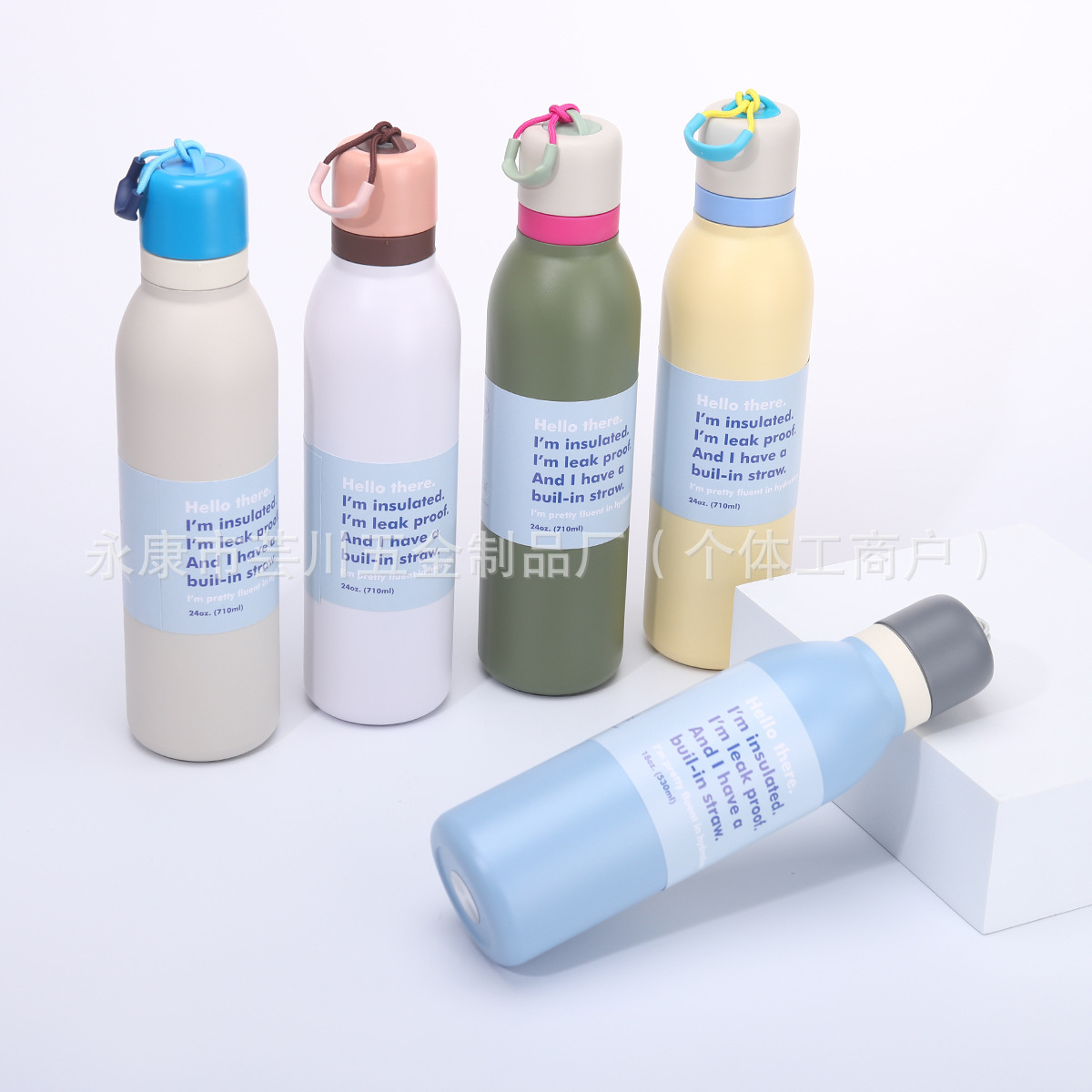 Picture of Oh Wow Macaron Color Portable Cup 304 Stainless Steel Insulated Cup Outdoor Sports Cola Bottle Water Cup Wholesale
