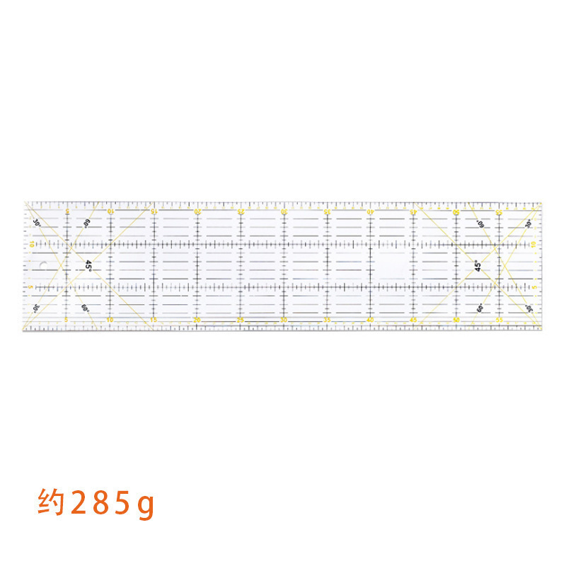 Picture of Acrylic Patchwork Ruler Cutting Ruler Double Color Long Square Ruler Sewing Ruler Patchwork Tool DIY Color Ruler