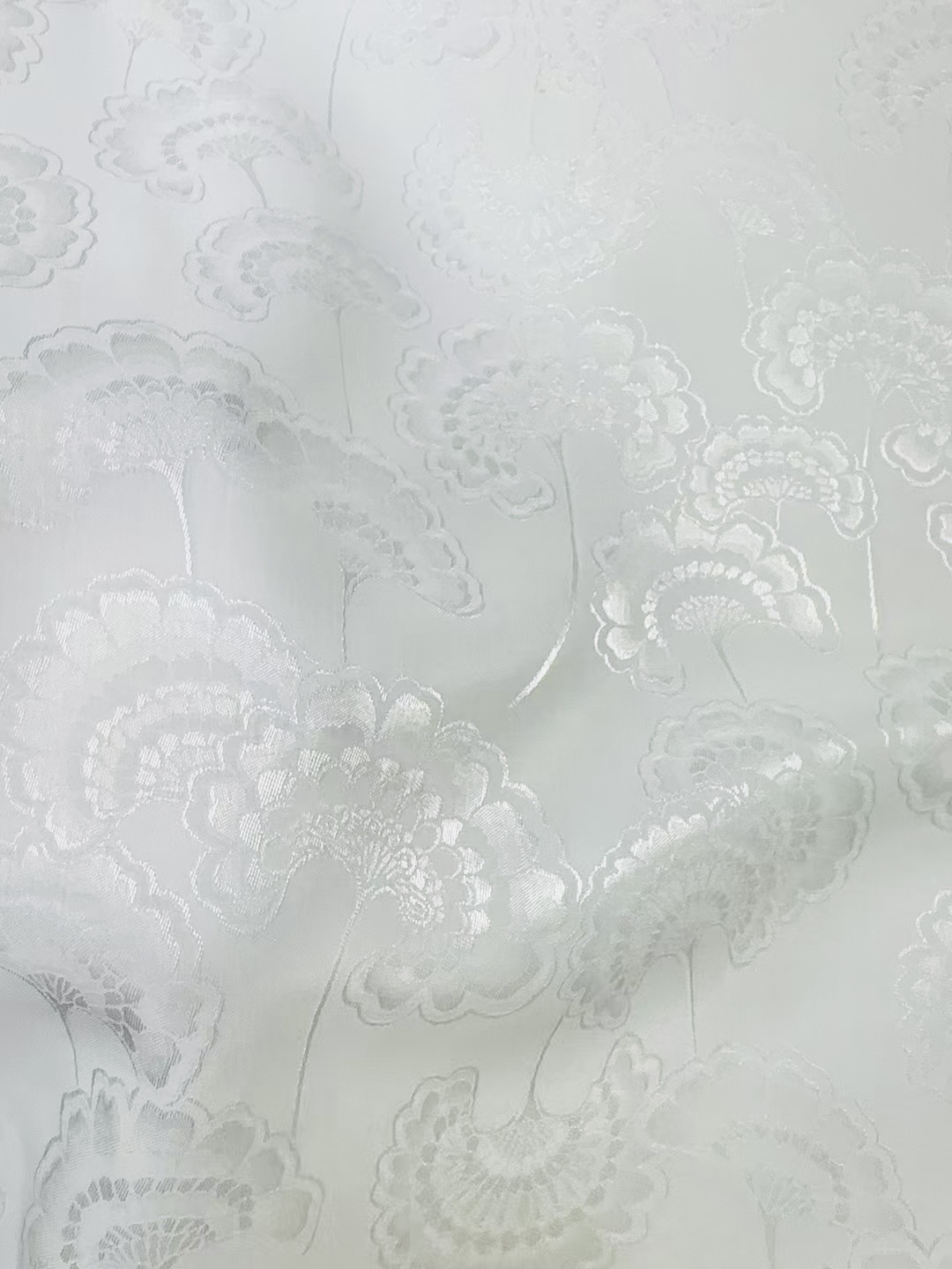 Picture of Polka Dot Jacquard Fabric Twisted White Soft Jacquard Fabric Lolita Princess Dress Fabric Colorful Chiffon Jacquard Fabric
